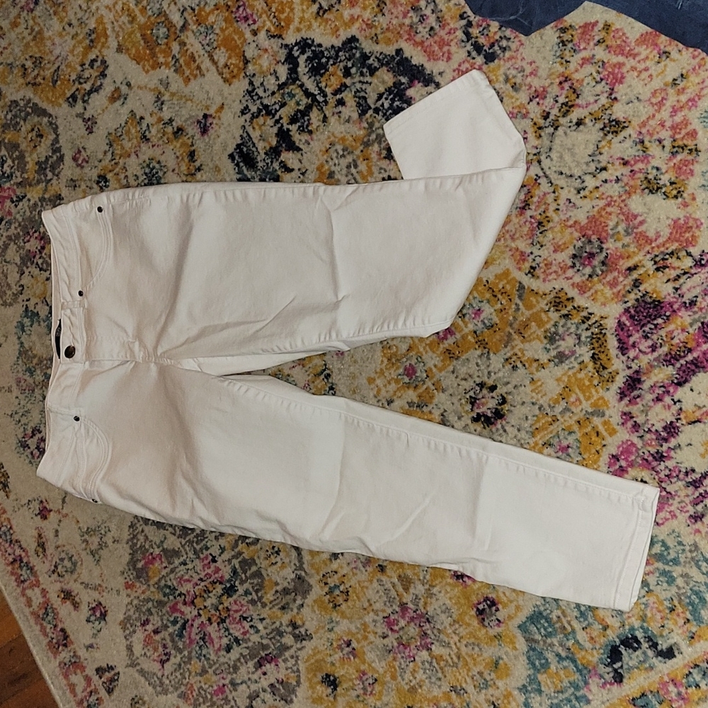 1822 Denim White Cropped Skinny Jeans Size 16